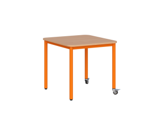 Stolik mobilny szkolno-przedszkolny, blat kwadratowy 700x700 (Nr 4, 5, 6)