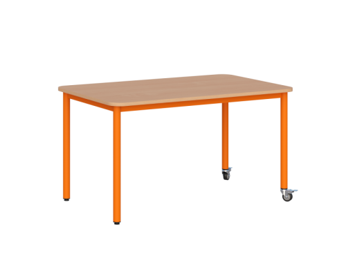 Stolik mobilny szkolno-przedszkolny, blat prostokątny 1200x700 (Nr 4, 5, 6) - F.H.U. Supellex - Meble