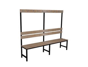 Ławka korytarzowa 1-str. z oparciem i wieszakiem długość 1,5m